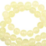 Jade gemstone beads round 6mm Jade Transparent yellow opal